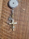 Cross with Stethoscope ~ ID Badge Reel Charm ~ Custom Made Charms ~ Badge Buddy ~ Badge Accessories ~ Medical Cross ~ Healthcare Cross