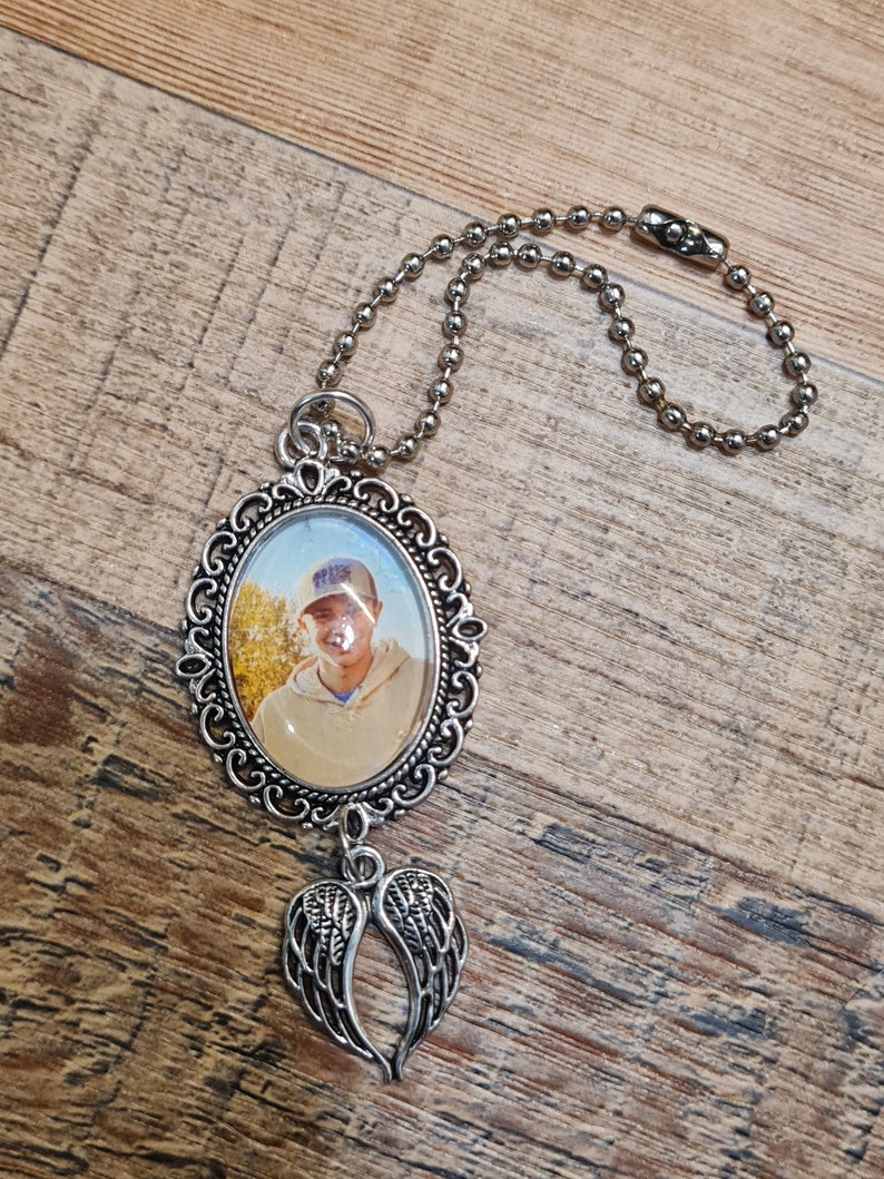 Memorial Rearview Mirror Charm Memorial Car Charm in Loving Memory