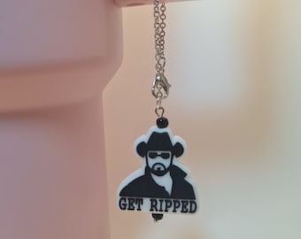 Get Ripped Tumbler Charm ~ Stanley Cup Charm ~ Custom Made Charms ~ Cup Charm ~ Cup Handle Charm ~ Rip ~ Cowboy Cup Charm ~ Cup Accessory