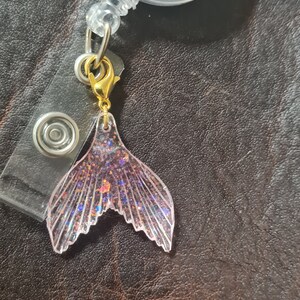 Mermaid Tail ~ ID Badge Reel Charm ~ Custom Made Charms ~ Badge Buddy ~ Badge Accessories