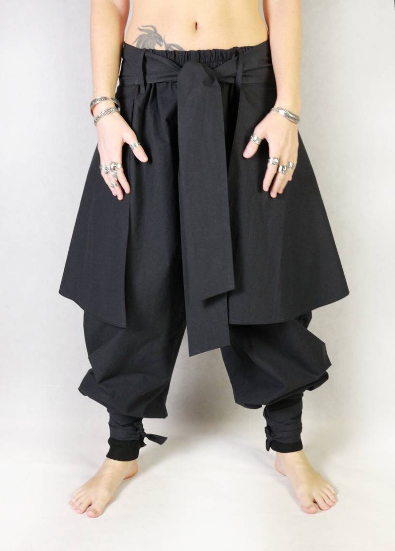 Hakama Pants V11 Black Cotton Unisex Oversized - Etsy