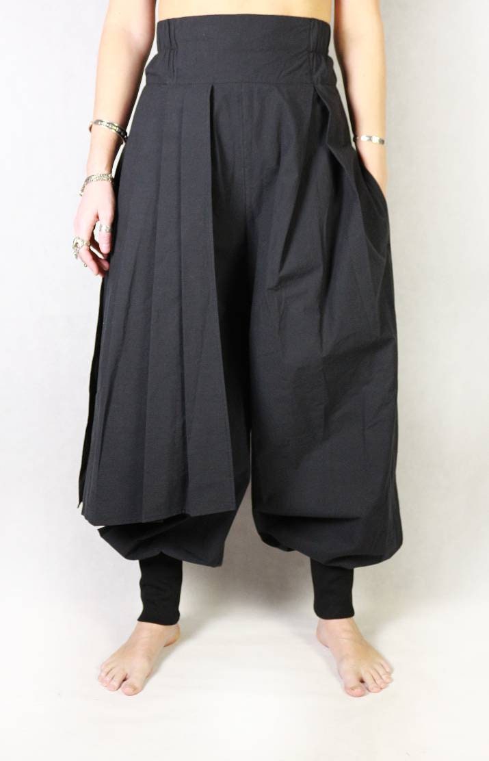 Hakama Pants V10 Black Cotton Unisex Oversized - Etsy