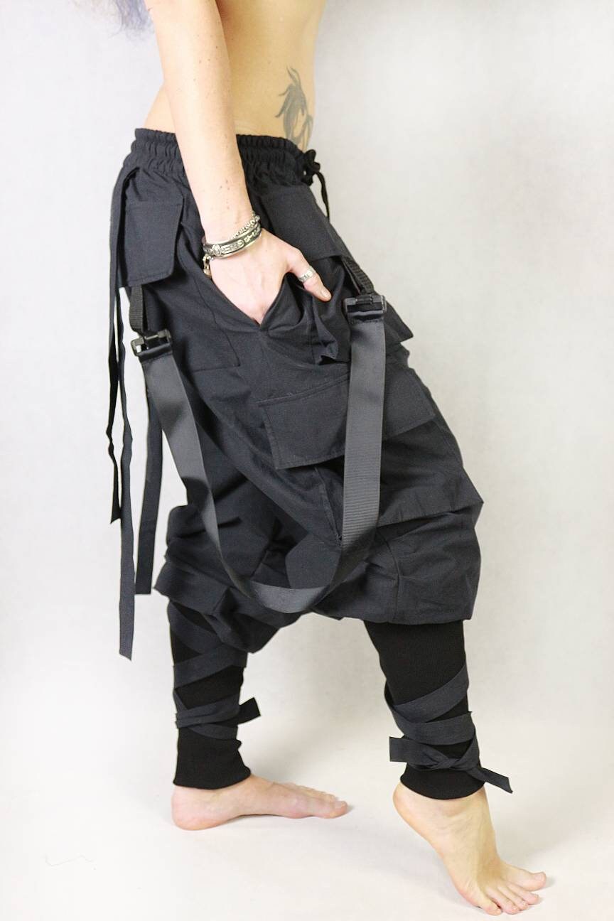 Ninja Black Cargo Pants