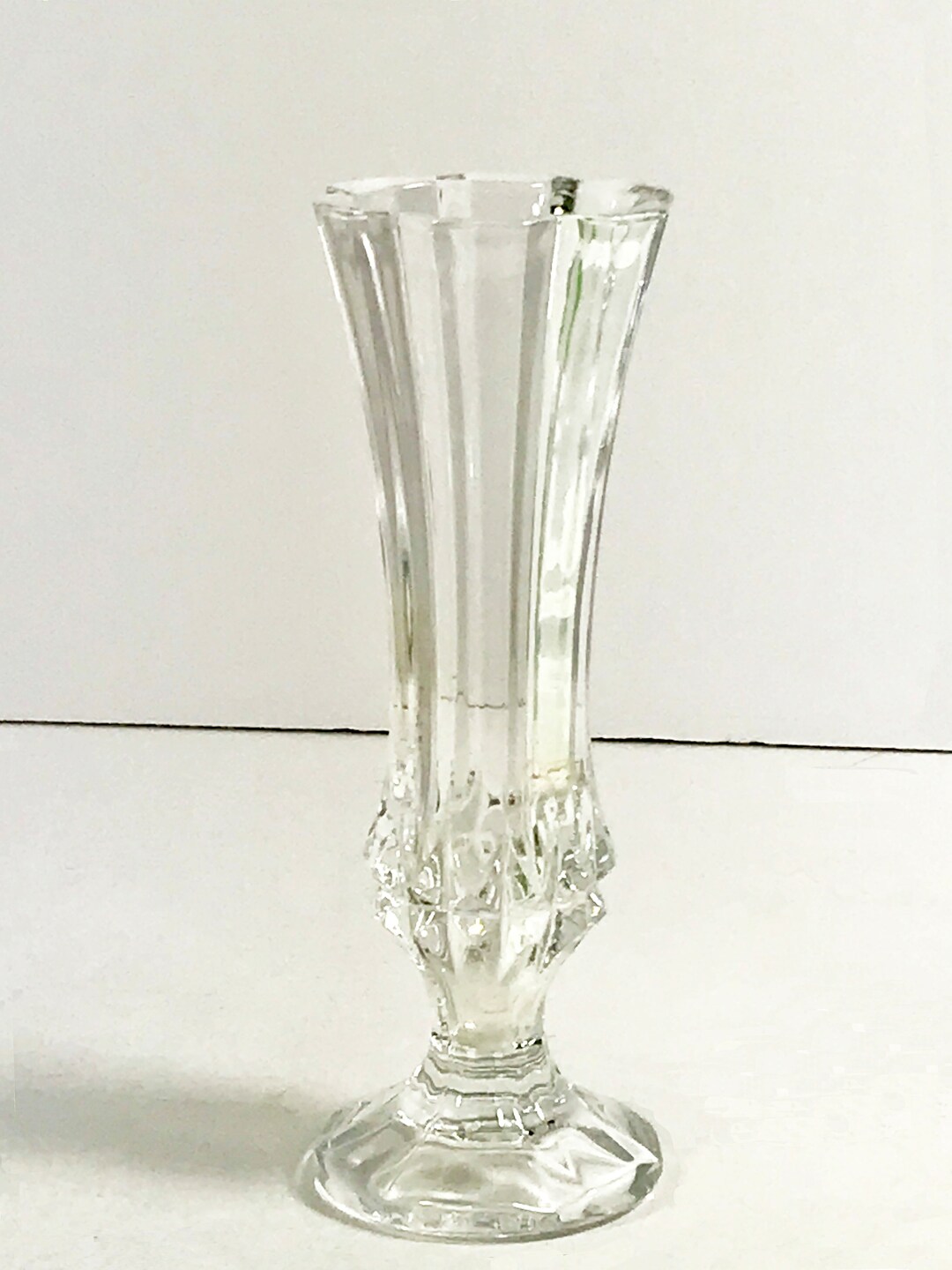 1990s A Beautiful Cut Glass Bud Vase in Excellent Condition Etsy
