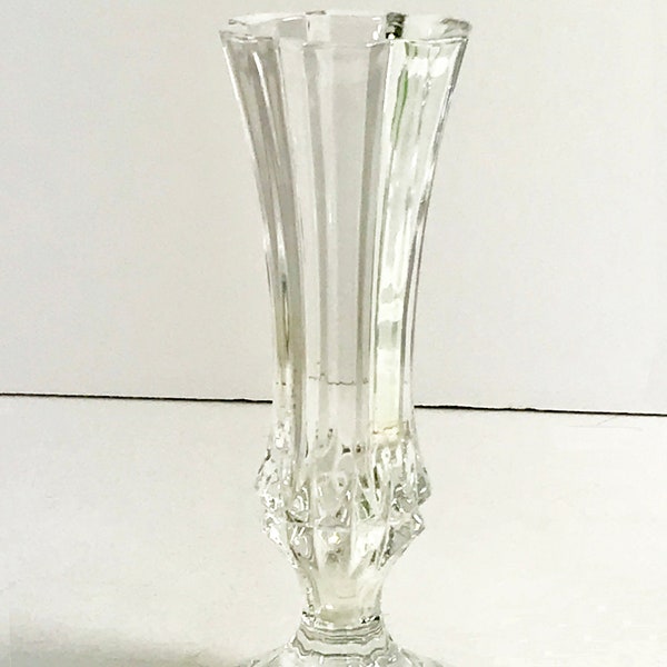 1990s A Beautiful Cut Glass Bud Vase in Excellent Condition, like new!