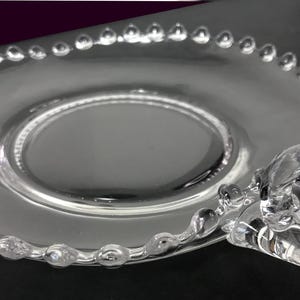 Vintage Beautiful Glass Candy or Nut Dish with Handle I 1960s I Excellent Condition