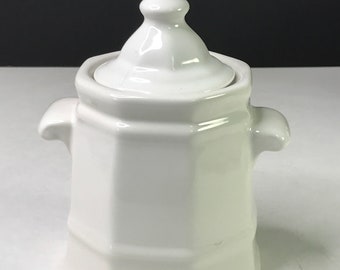 Pfaltzgraff White Heritage Stoneware Sugar Bowl I Made in the USA I Vintage 1970s I Excellent Condition!