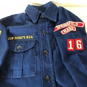 Vintage 1968 Cub Scout Long Sleeve Button Down Shirt by Boy Scouts Of America - Very Good Vintage Condition