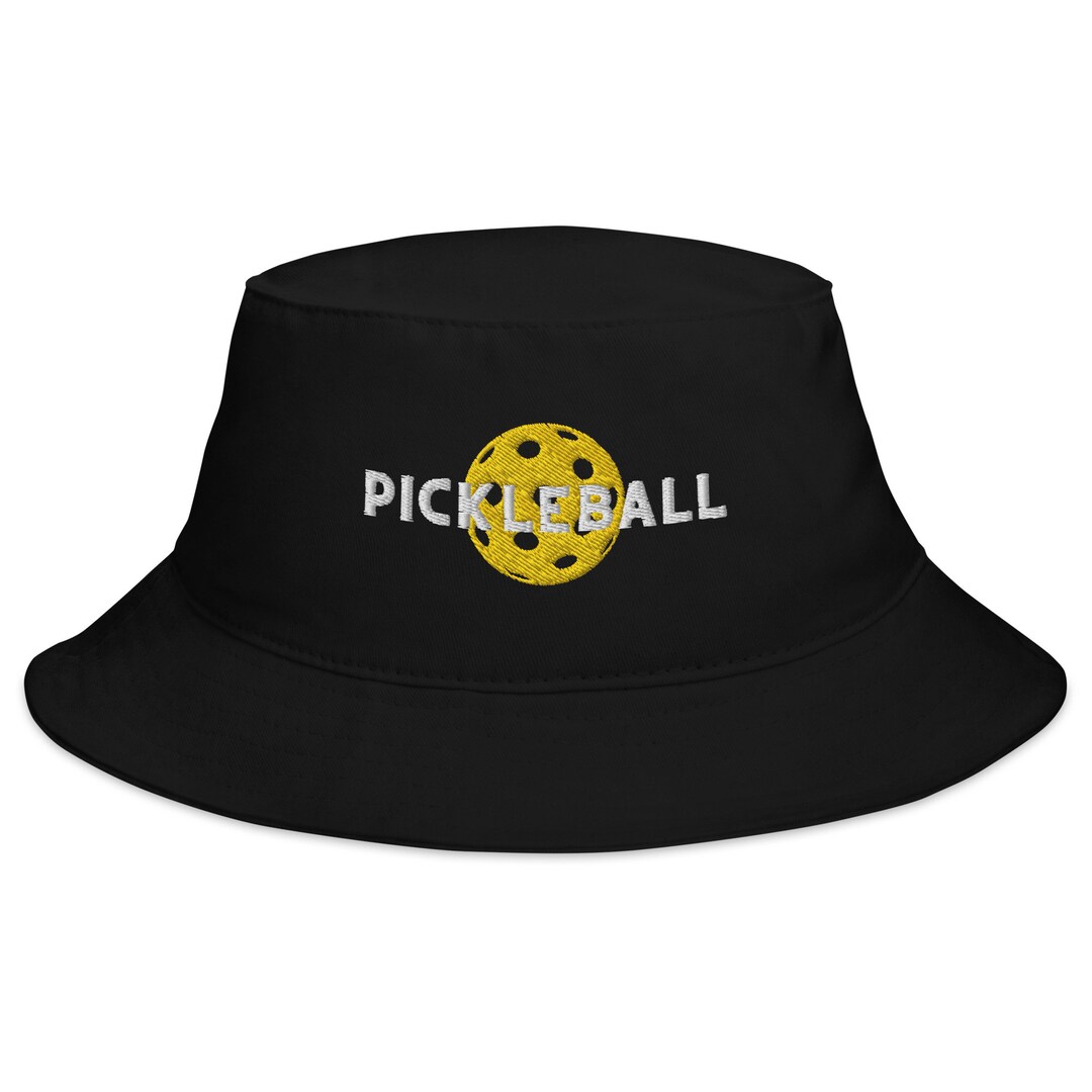 Pickleball Bucket Hat Black Etsy