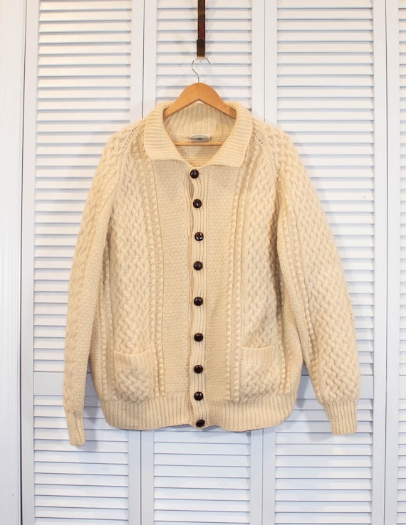 Vintage Blarney Woolen Mills cable knit cardigan s