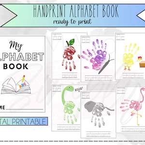 Alphabet Handprint Book - ABC, Keepsake, Memory Book