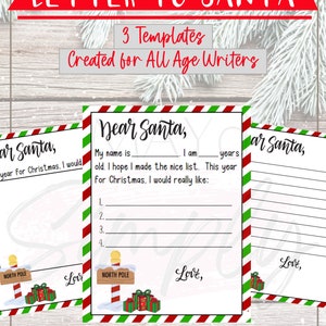 Letter to Santa Template - All Age Writers - Christmas Letter