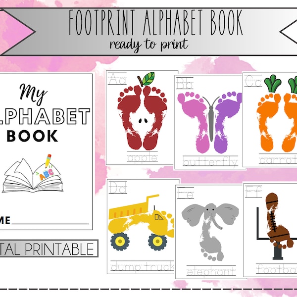 Footprint Alphabet Book - Etsy