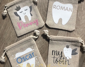 Tooth Fairy Bag | Personalised Tooth Pouch | Keepsake Bag | My Tooth Bag | Personalisable