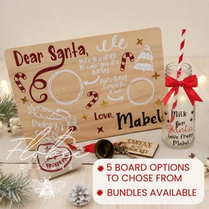 Personalised Christmas Eve Board |  Milk for Santa | Reindeer Food | Santa's Magic Key | Laser Engraved