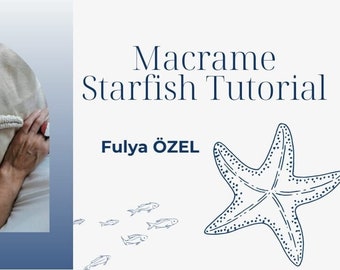 Macrame Pattern, Starfish Pattern , PDF File Tutorial , Writing and with Photographs Tutorial, Macrame Pillowcase Tutorial