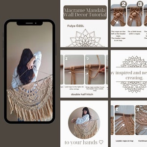 Macrame Mandala Pattern, Mandala Pattern , PDF File Tutorial , Writing ...