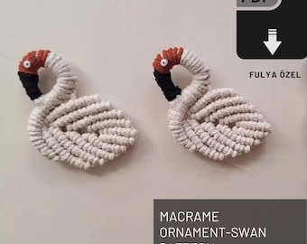 Macrame Swan Pattern: Flamingo Keychain - Banner Tutorial (PDF) - Engagement & Wedding Party Favors