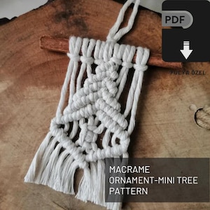 Macrame Ornaments Pattern, Cinnamon Ornaments, Mini Tree Ornaments, PDF Written Instructions and Charming Photos, Macrame Christmas Gifts