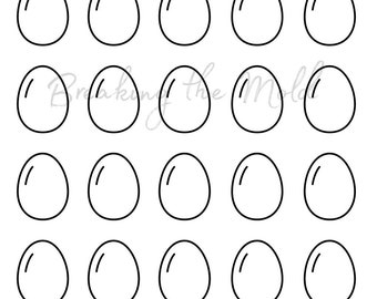 Macaron Easter Egg Template- 1.5 inch