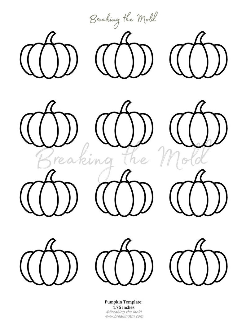 Macaron Pumpkin Template 1.75 Inch Etsy