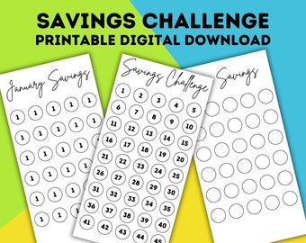 Money Savings Challenges, A6 saving Tracker Printables, Mini Savings Challenge, Budget Binder, Finance Planner