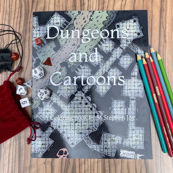 Dungeons and Cartoons Coloring Book by Role Playing Game Map Artist M Stephen Joy