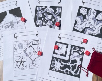 Map A Day Pack 001 For Role Playing Games Dungeons and Dragons | Pack of 10 | Digital Download