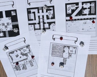 Map A Day Pack 002 For Role Playing Games Dungeons and Dragons | Pack of 10 | Digital Download