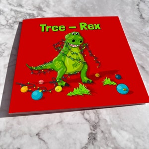 Boom Rex | Kerstkaart | Fijne kerst | Dinosaurus | Grappige kerstkaart