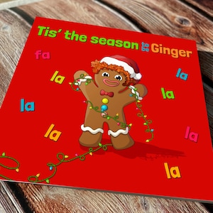 Ingwer Saison | Weihnachtskarte | Frohe Weihnachten | Lustige Weihnachtskarte | Lied