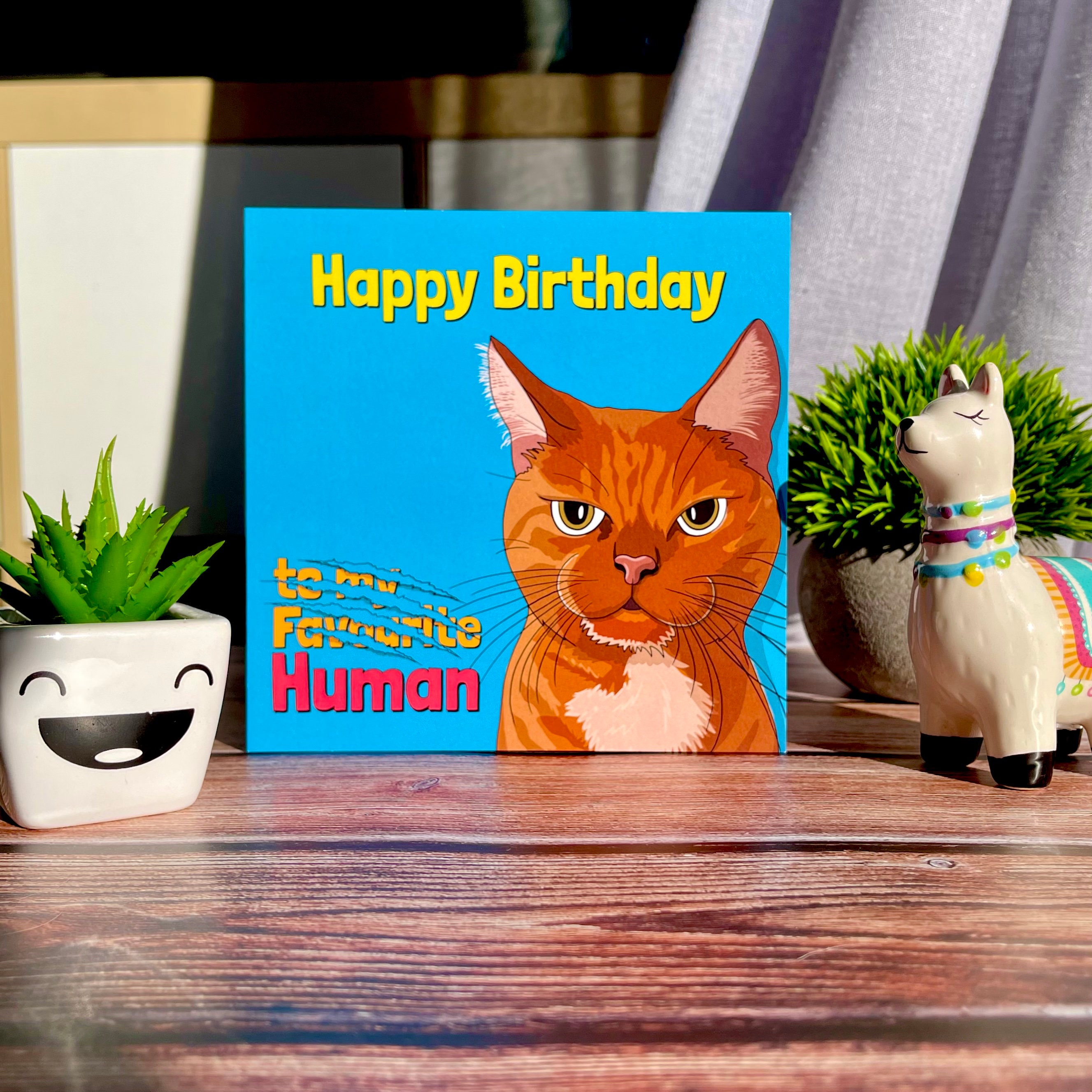 Happy Birthday Human | From the Cat | Pet Card - Etsy