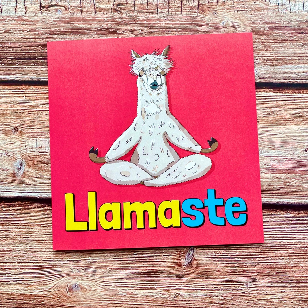 Llamaste | Llama | Blank Card | Yoga - Etsy