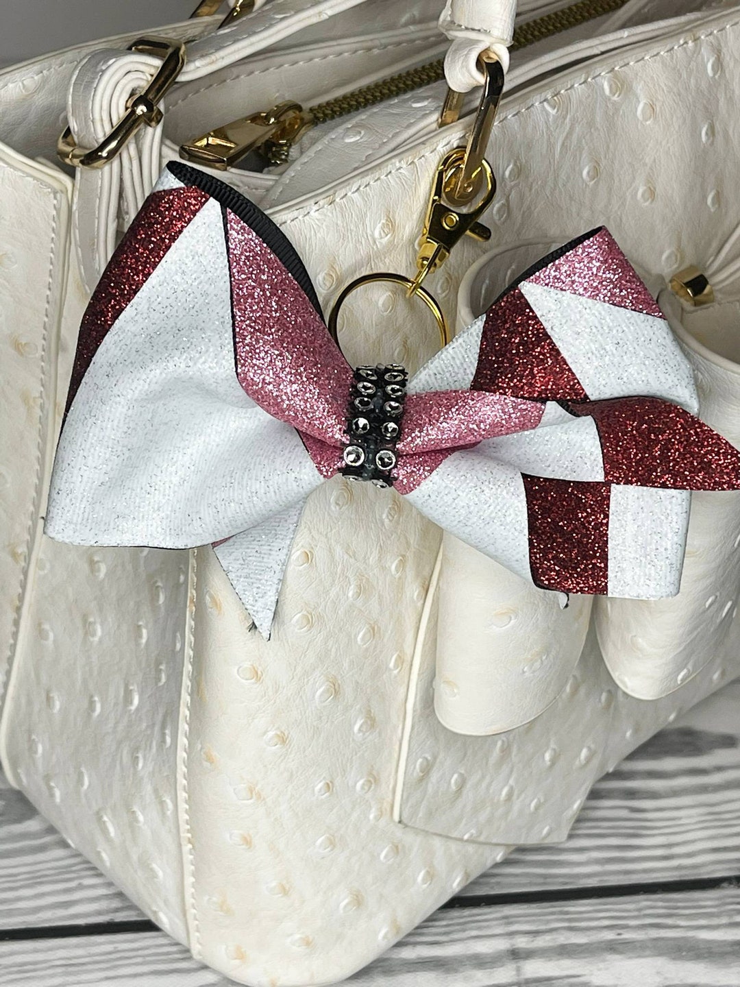 Cheer Bow Keychain For Cheerleader Cheerleading Keychain For Cheer Bag