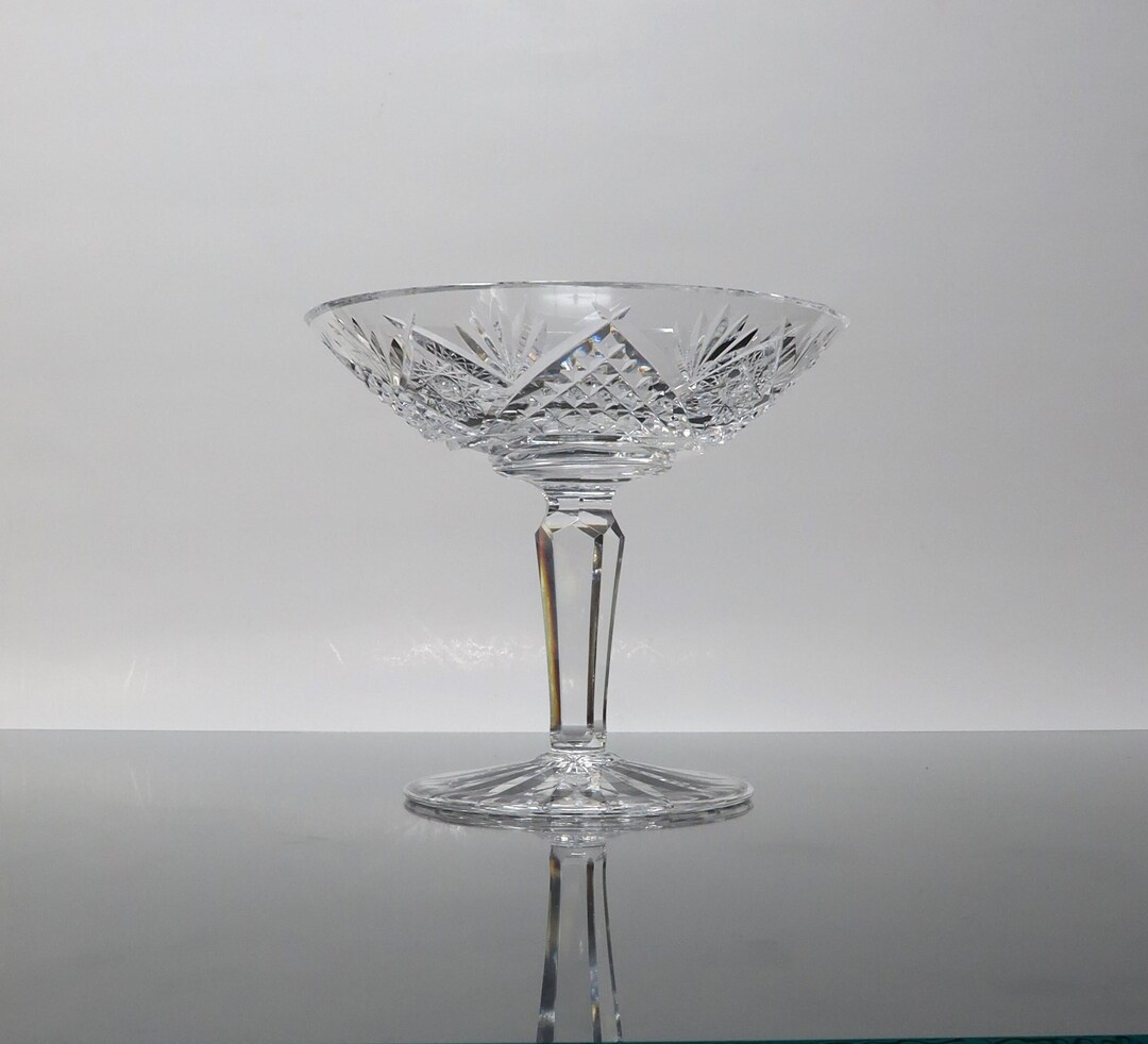 Vintage Waterford Crystal Round Compote Etsy