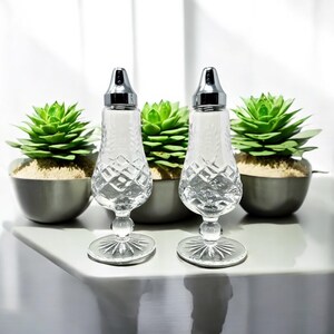Rogaska Gallia Footed Salt & Pepper Shaker with Metal Lid