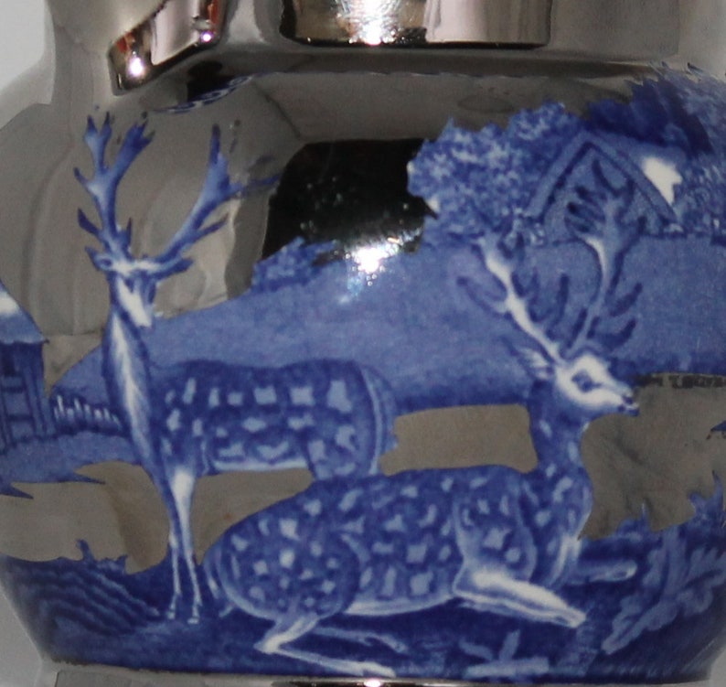Wedgwood Creamer Fallow Deer Blue Pattern image 6