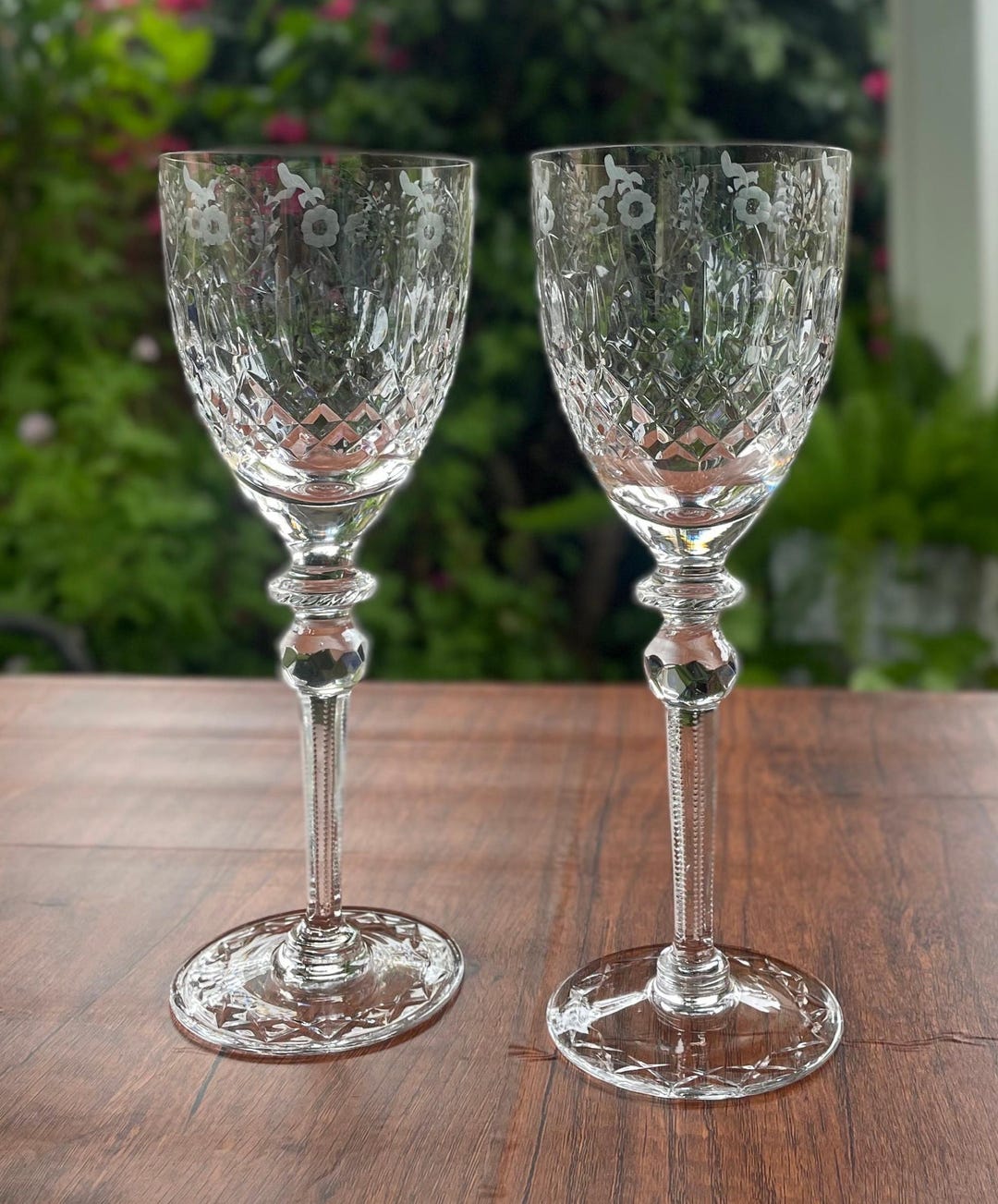 りんごろーグラス 2x Rogaska Crystal Gallia Wine Glasses - Etsy