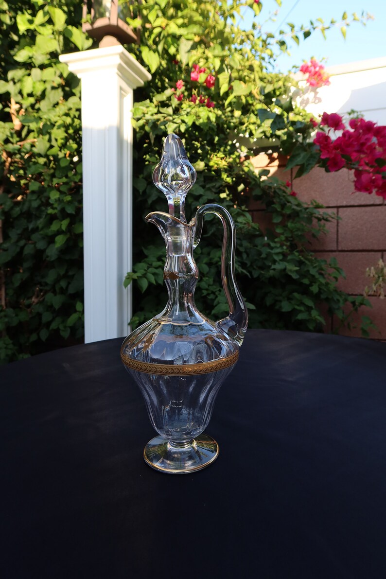 Antique Decanter With Handle and Stopper Etsy