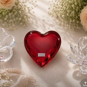 Red Baccarat Heart - Etsy