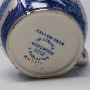 Wedgwood Creamer Fallow Deer Blue Pattern image 9