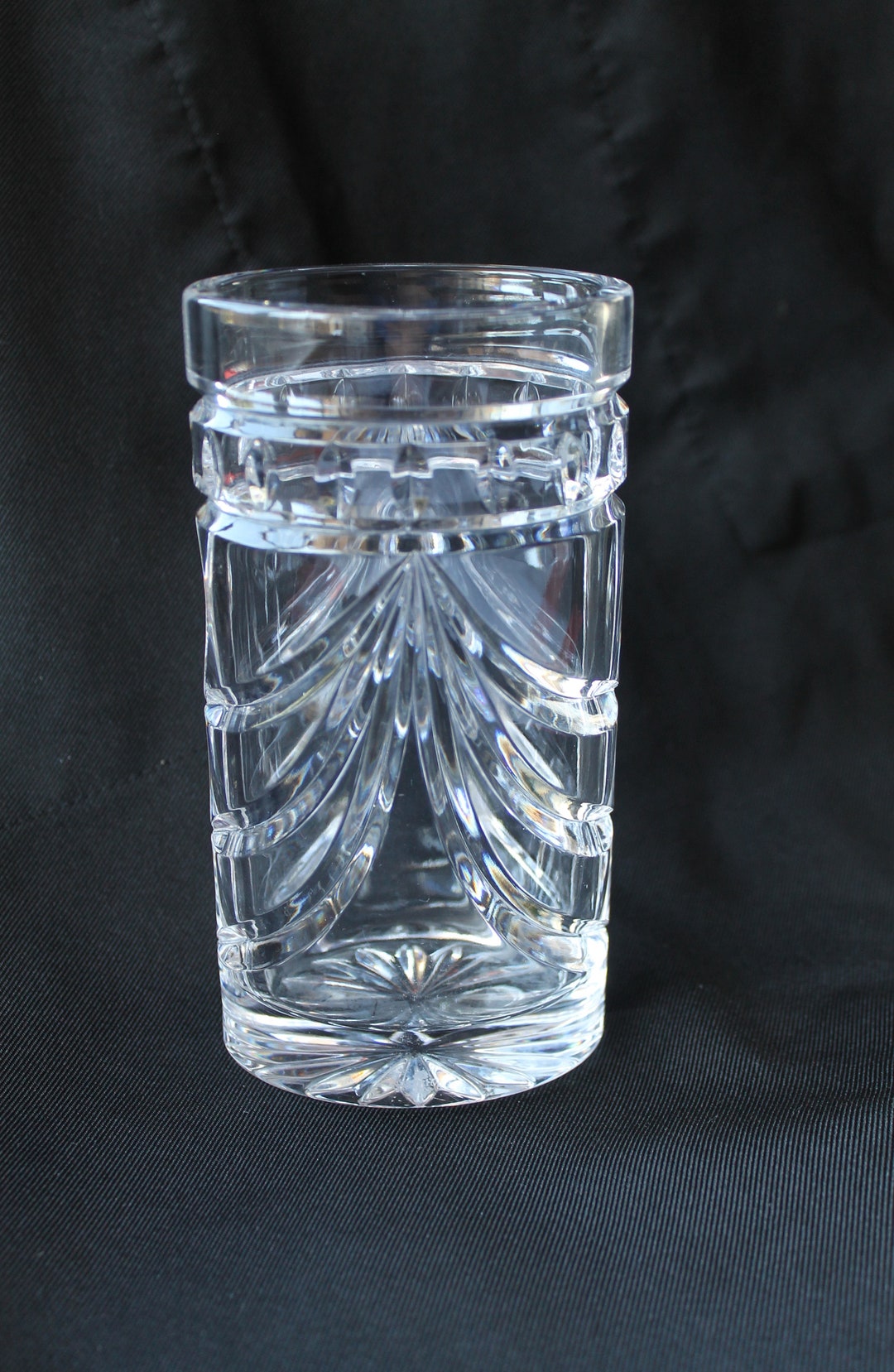 Waterford Overture Crystal Oval Vase 6 Tall Etsy