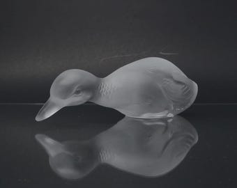 Figuritas de cristal de pato de Baccarat Francia