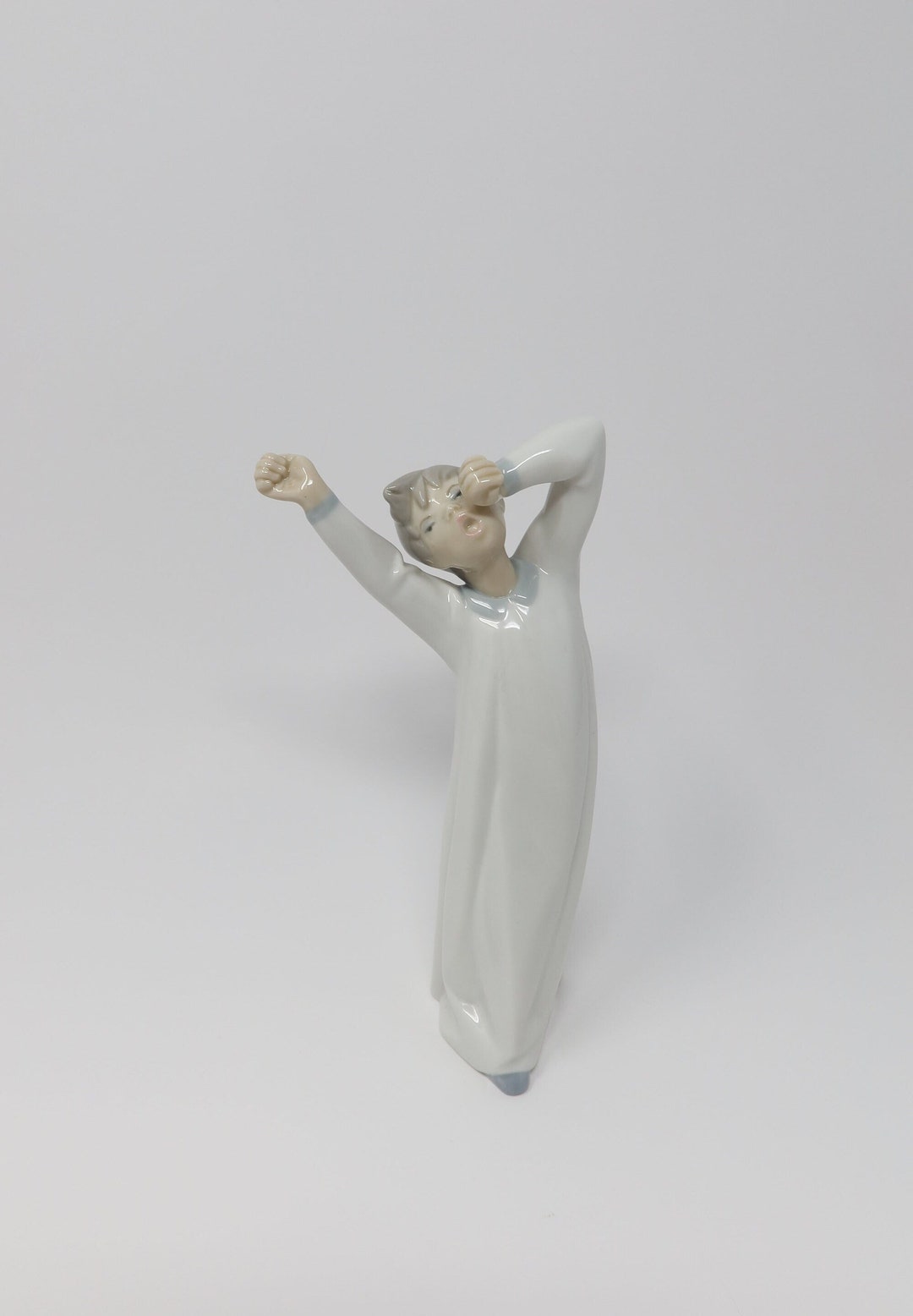 Lladro children in Night Shirt Boy Yawning Figurine Etsy