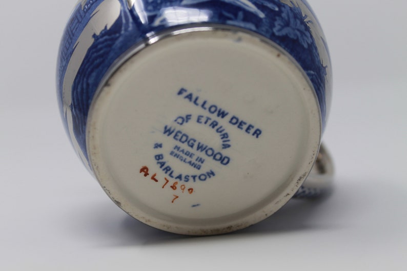 Wedgwood Creamer Fallow Deer Blue Pattern image 3