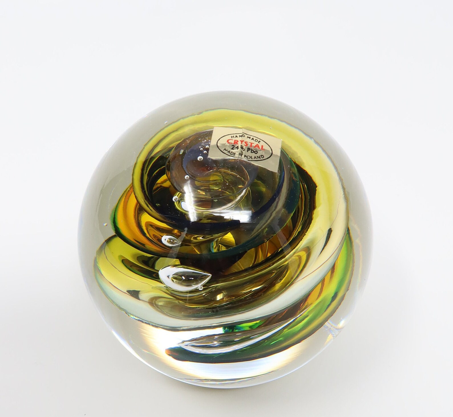 Marian Pyrcak Paperweight Mouth Blown Glass signed by Artist - Etsy