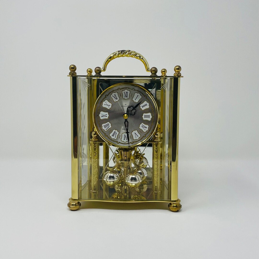 Vintage Battery Operating Hamilton Desk Clock Etsy