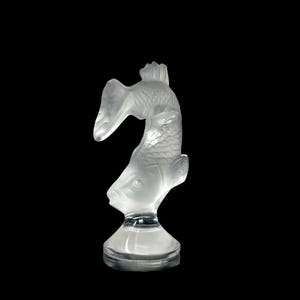 Lalique France Goujon (Fish) Frosted Figurine