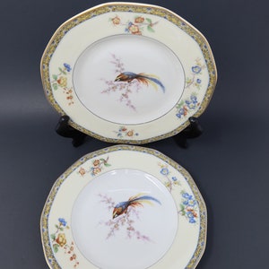 Haviland &quot;Bamboo&quot; (Bird In the Center) Salad Plates- Set of 2.