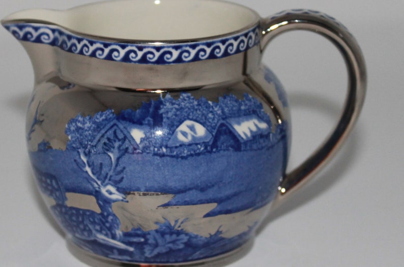 Wedgwood Creamer Fallow Deer Blue Pattern image 10